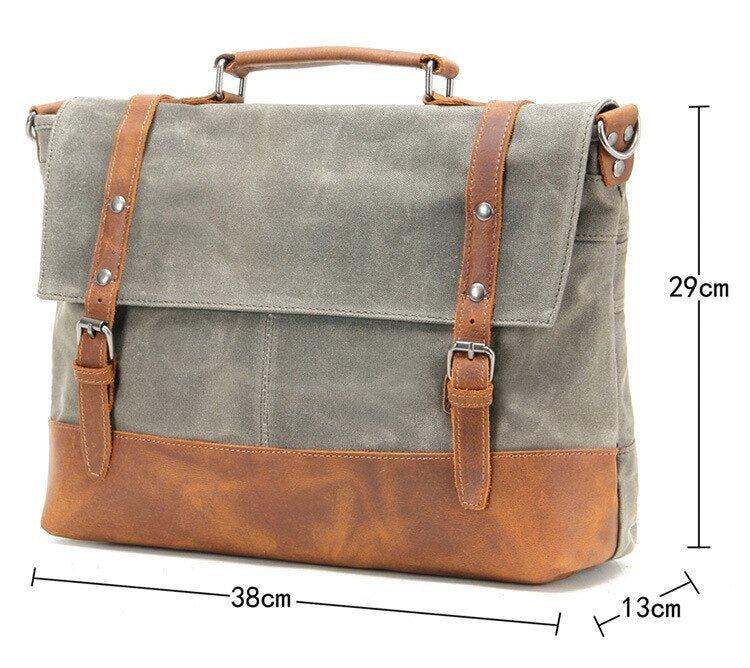 Mens Laptop Messenger Canvas Bag