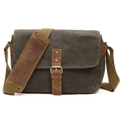 Woosir Waxed Canvas Camera Messenger Bag Men Women