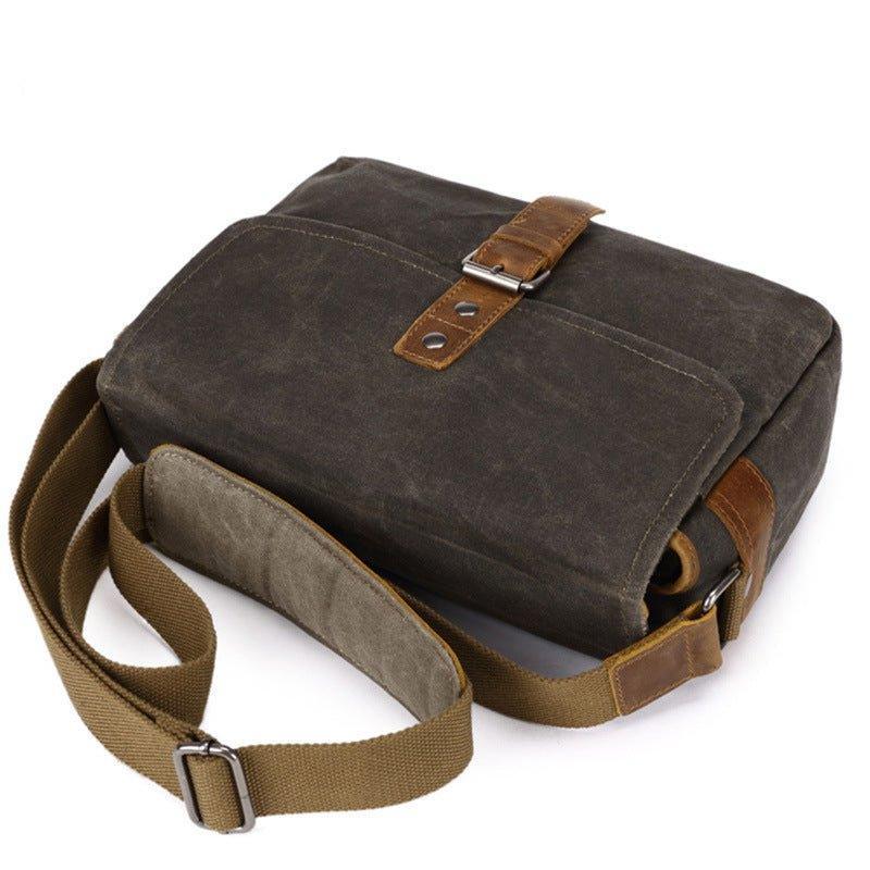 Woosir Waxed Canvas Camera Messenger Bag Men Women