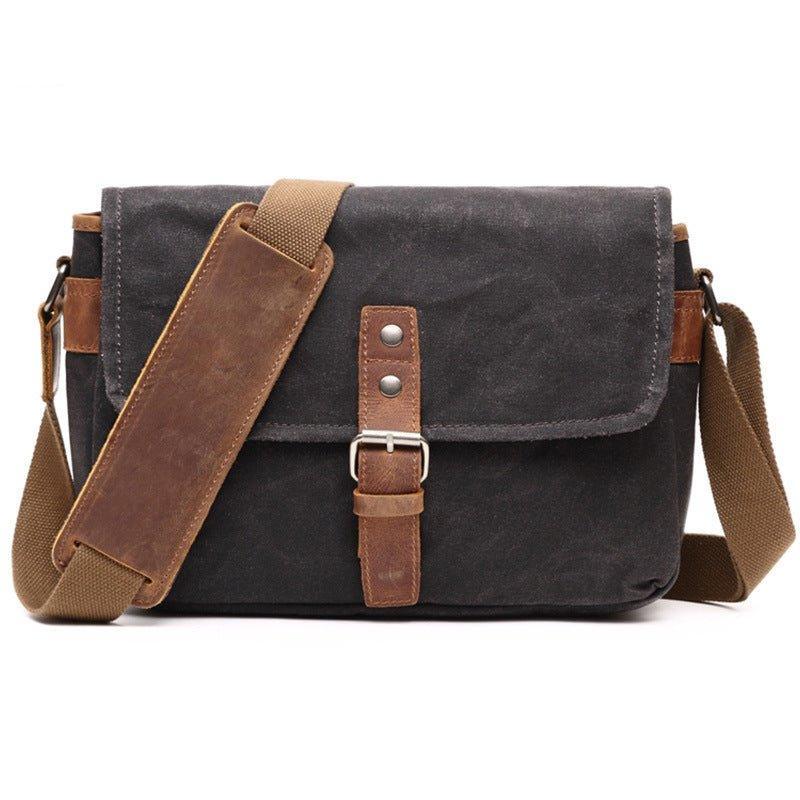 Woosir Waxed Canvas Camera Messenger Bag Men Women