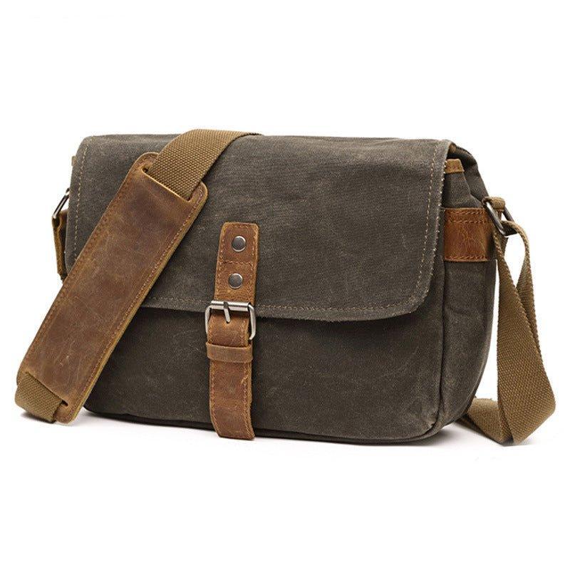 Woosir Waxed Canvas Camera Messenger Bag Men Women