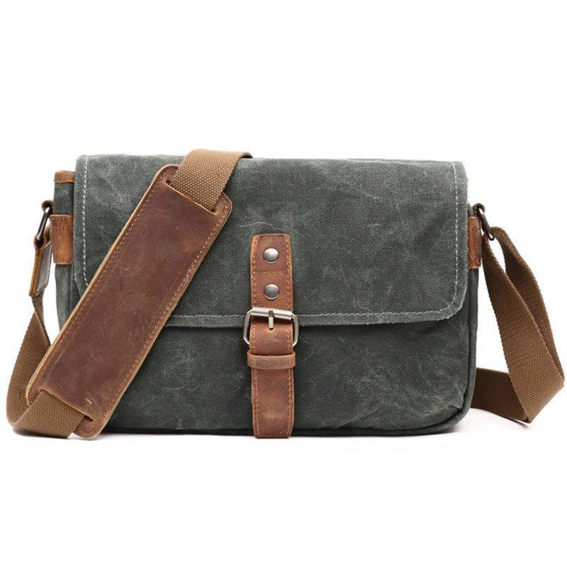 Woosir Waxed Canvas Camera Messenger Bag Men Women