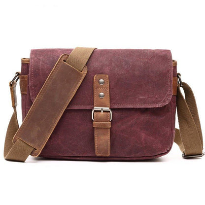 Woosir Waxed Canvas Camera Messenger Bag Men Women