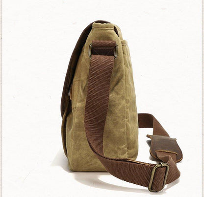 Waxed Canvas Messenger Bag Small