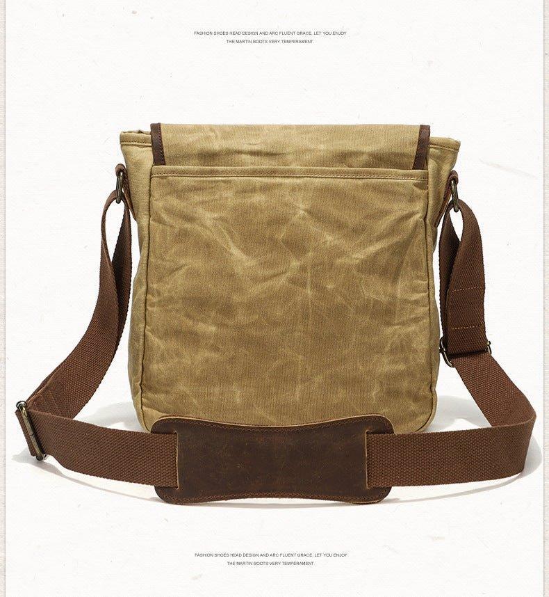 Waxed Canvas Messenger Bag Small