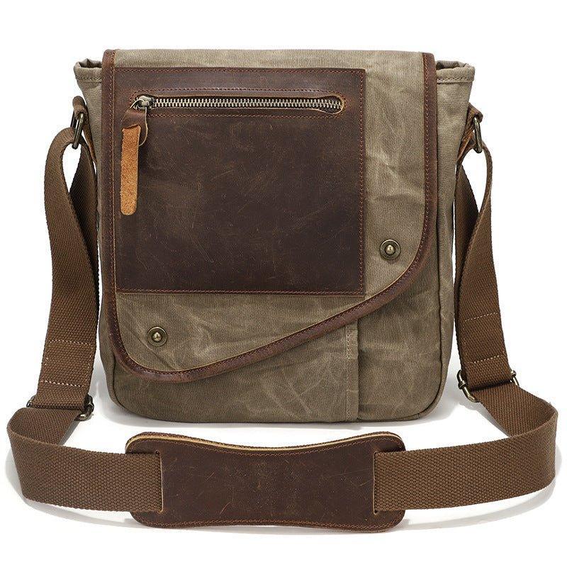 Waxed Canvas Messenger Bag Small