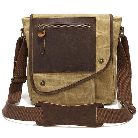 Waxed Canvas Messenger Bag Small