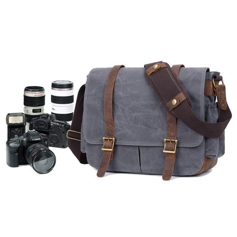 Woosir Waxed Canvas DSLR Camera Messenger Bag