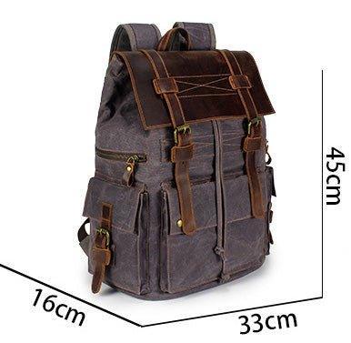 Woosir Waxed Canvas Laptop Backpack Mens