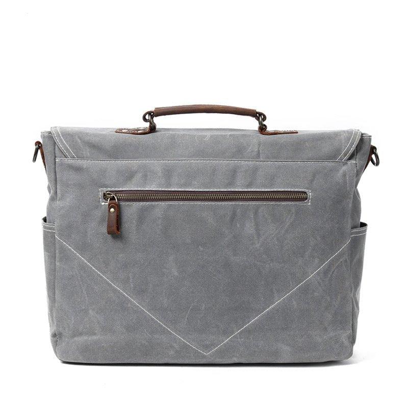 Mens Waxed Canvas Briefcase for Laptop