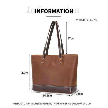 Woosir Women Leather Designer Tote Bag for work