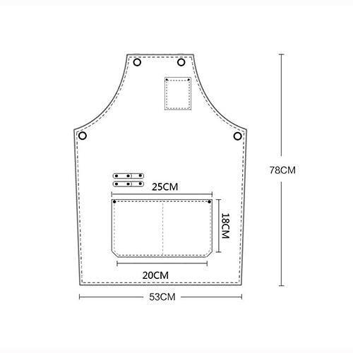 Woosir Work Apron With Pockets Cross Back Straps