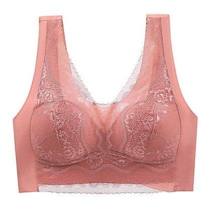 Lace anti-exposure seamless bra