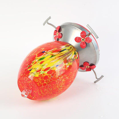 Hummingbird Feeder Hand Blown Glass - Libiyi