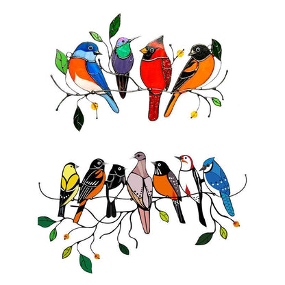 Birds Stained Glass Window Hangings