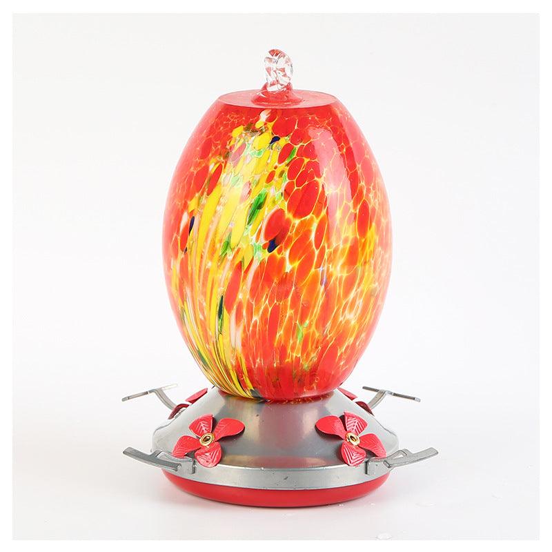 Hummingbird Feeder Hand Blown Glass - Libiyi