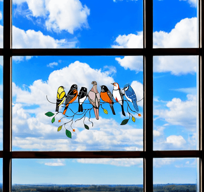 Birds Stained Glass Window Hangings