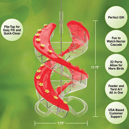 Libiyi DNA Helix 32-Port Hummingbird Feeder