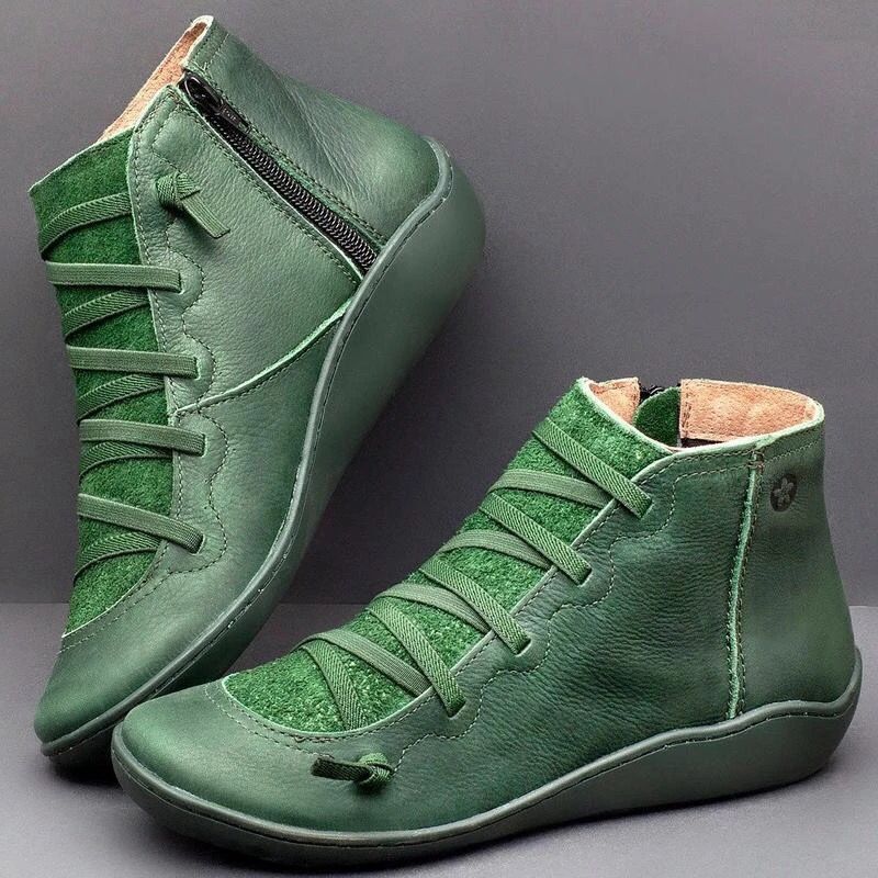Libiyi Vintage Strappy Ankle Boots For Women, Libiyi