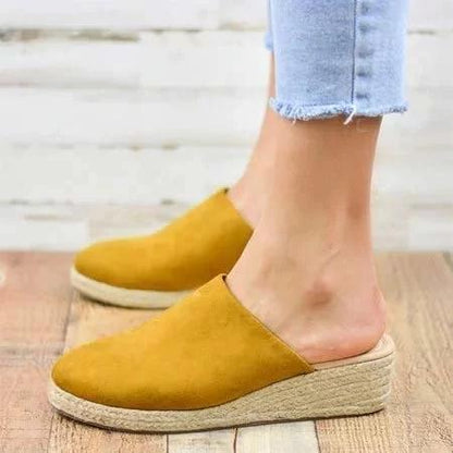 Women's large size thick bottom casual slippers