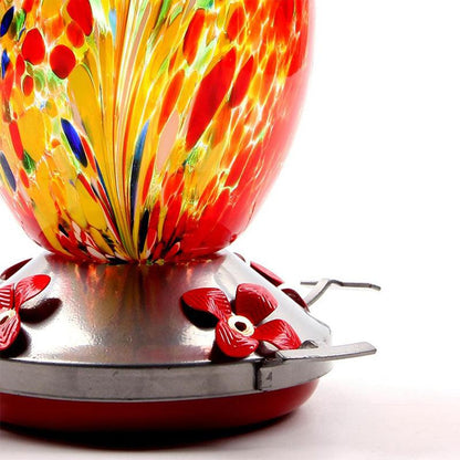 Hummingbird Feeder Hand Blown Glass - Libiyi