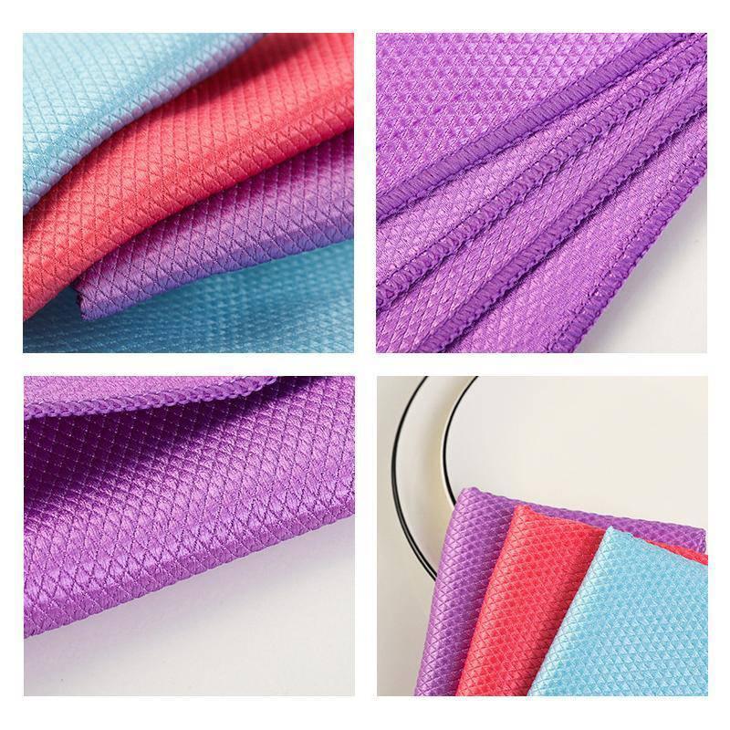 Fish Scale Microfiber Polishing Cleaning Cloth 5 Pcs