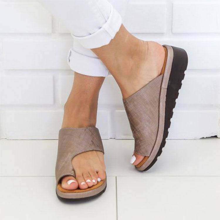 Libiyi women's solid color toe sandals - Libiyi