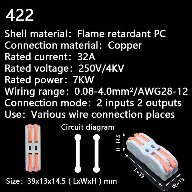 Push-In Terminal Block Wire Connector（Buy more get more discount）