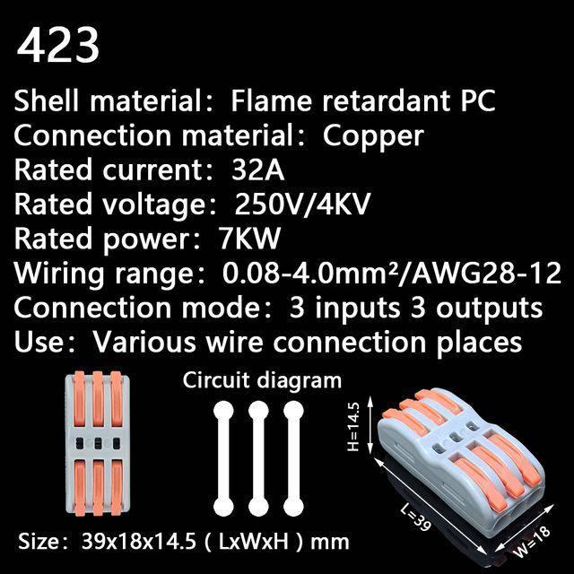 Push-In Terminal Block Wire Connector（Buy more get more discount）